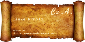 Cseke Arnold névjegykártya