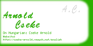 arnold cseke business card